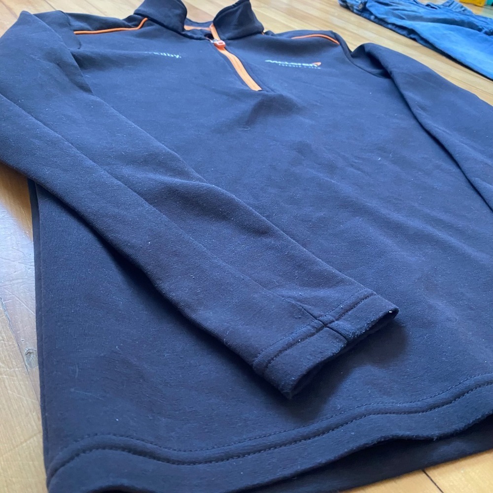 McLaren Formula 1 Team Workday Quarter Zip Pullover Jacket Black Orange Size XS - Picture 7 of 12